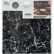 Atmosphera - Lot de 2 stickers plaques marbres noirs