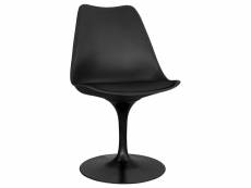 Chaise de salle à manger - chaise pivotante noire - tulip noir