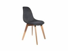 Chaise design - assise en grosse maille - noir
