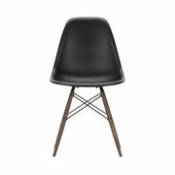 Chaise DSW - Eames Plastic Side Chair / (1950) - Bois foncé - Vitra noir en plastique