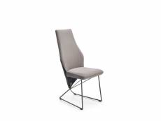 Chaise en cuir synthétique 44 x 63 x 96 cm - gris