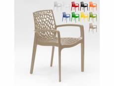 Chaise en polypropylène accoudoirs jardin café grand soleil gruvyer arm Grand Soleil