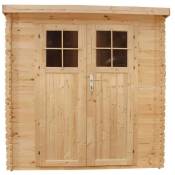 Cobertizo de madera para jardín - Puerta con cerradura