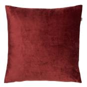 Coussin - rouge en velours 45x45 cm uni