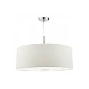 Dar Lighting - Suspension décorative Ronda blanc doux et chrome poli 3 ampoules - Blanc