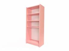 Étagère bibliothèque bois rose pastel ETABIB-RosePas