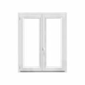 Fenêtre PVC 2 vantaux oscillo-battant GoodHome blanc
