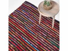 Homescapes tapis tissé chindi multicolore - folk -