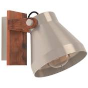 Lampe à taches Cawton Steel, acier en bois coloré,