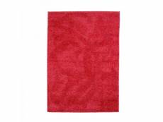 Loft shaggy - tapis à poils longs toucher laineux rouge 160x230