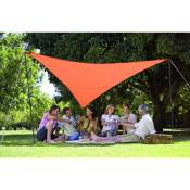 Pack voile d'ombrage triangulaire Camping Serenity 3,6m terracota Jardiline VK360 terracotta - Terre-de-sienne