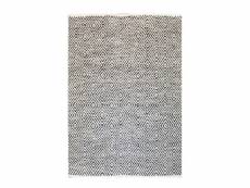 Paris prix - tapis géométrique fait main "aperitif" gris 80 x 150 cm