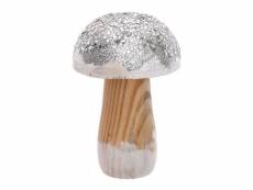Petit champignon en bois argenté 7040.30.51