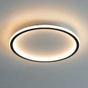 Plafonnier LED rond 40 cm cercle noir - Alessia - Noir