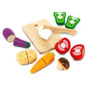 Planche à découper légumes pour enfants en bois