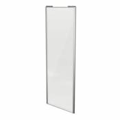 Porte de placard coulissante blanc avec cadre gris
