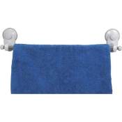 Porte serviettes abs pvc 1 barre acier inoxydable sur ventouses - blanc Tendance