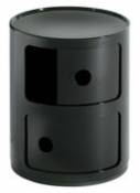 Rangement Componibili / 2 tiroirs - H 40 cm - Kartell noir en plastique