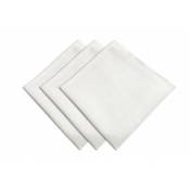 Soleil D Ocre - Lot de 3 serviettes de table 45x45 bella blanc - Blanc