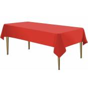 Sunxury - Nappes rougesNappes jetables en plastique pour tables rectangulaires (paquet de 12)Nappes en plastique de qualité supérieure pour fêtes,