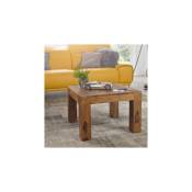 Table basse carrée 60x40 cm en bois de sheesham massif