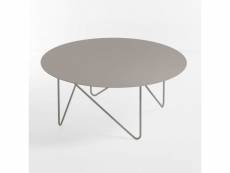 Table basse ronde shape acier couleur gris tourterelle 20101002210