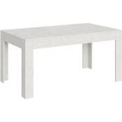 Table extensible 90x160/220 cm Bibi Spatolato Blanc