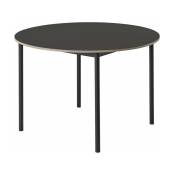 Table ronde noire piétement noir 110 cm Base - Muuto