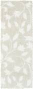Tapis shaggy motif fleur beige - 80x150 cm