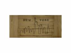 Tête de lit eco. New york 2 3p. 150x60cm bois massif de pin. vieilli - box furniture CAB-NY2-AD 150