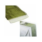 Tlily - Drapeau de Table de Fil de Perle Douce de Mariage 12 Pouces x 108 Pouces Fil de Perle Tissu DéCoration de Banquet de FêTe de Mariage Vert