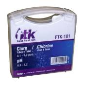 Trousse test chlore libre/total et pH FTK