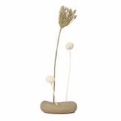 Vase Vanita / L 12 x H 3,5 cm - Porcelaine / Pour fleurs sèches - Ferm Living beige en céramique