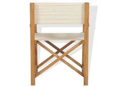 Vidaxl chaises pliables de metteur en scène 2 pcs bois de teck solide 3057528
