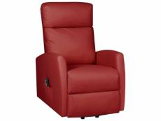 Vidaxl fauteuil inclinable rouge bordeaux similicuir