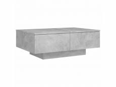 Vidaxl table basse gris béton 90x60x31 cm aggloméré