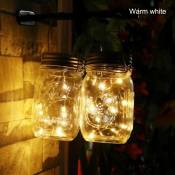 1M 10LED Lampe de Fée Lampe de Couvercle de Pot Solaire Changement de Couleur Décoration de Jardin Avec Une Bouteille Blanc Chaud