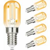 4 pcs ampoules LED E14 Blanc Chaud, lampes LED vintage T22 2W, rétro Edison, culot ampoule 2700K, lumière chaude, à économie d’énergie pour