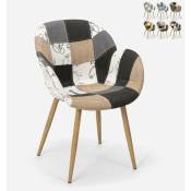 Ahd Amazing Home Design - Chaise patchwork de cuisine salon design nordique patchwork Finch Couleur: Patchwork 4