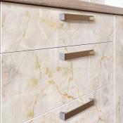 Ambiance-sticker - Sticker marbre pour meuble brun et doré 40 x 60 cm - multicolore