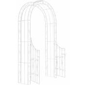 Arc de jardin avec porte de style rustique et rétro disponible en différentes couleurs colore : Blanc
