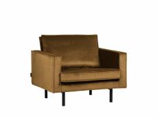 Bronco - fauteuil vintage en velours - couleur - bronze 800541-14