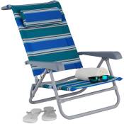 Chaise longue pliante, réglable, transat de plage