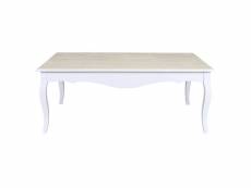 Clemence - table basse rectangulaire blanche