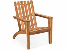 Costway fauteuil de jardin en bois d’acacia, fauteuil