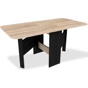 Cotecosy - Table extensible Pedestali Chêne Clair pieds Marron - Bois / Marron