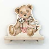 Dekornik - Mini étagère ours en peluche - Brun noix