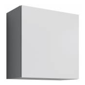 Design Ameublement - Armoire murale 1 porte Meuble de Rangement 60x60x30cm Blanc Finition brillante 2 compartiments Modèle Aitana Q1 - Blanc
