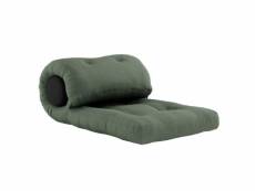 Fauteuil futon convertible wrap couleur vert olive