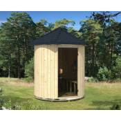 Finntherm - Sauna tonneau Lucas Naturel Bois thermique, 40 mm Épaisseur de paroi 200 x cm - Naturel